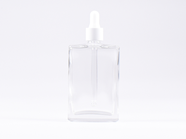 Klarglasflasche Miro 100ml - Pipette weiss